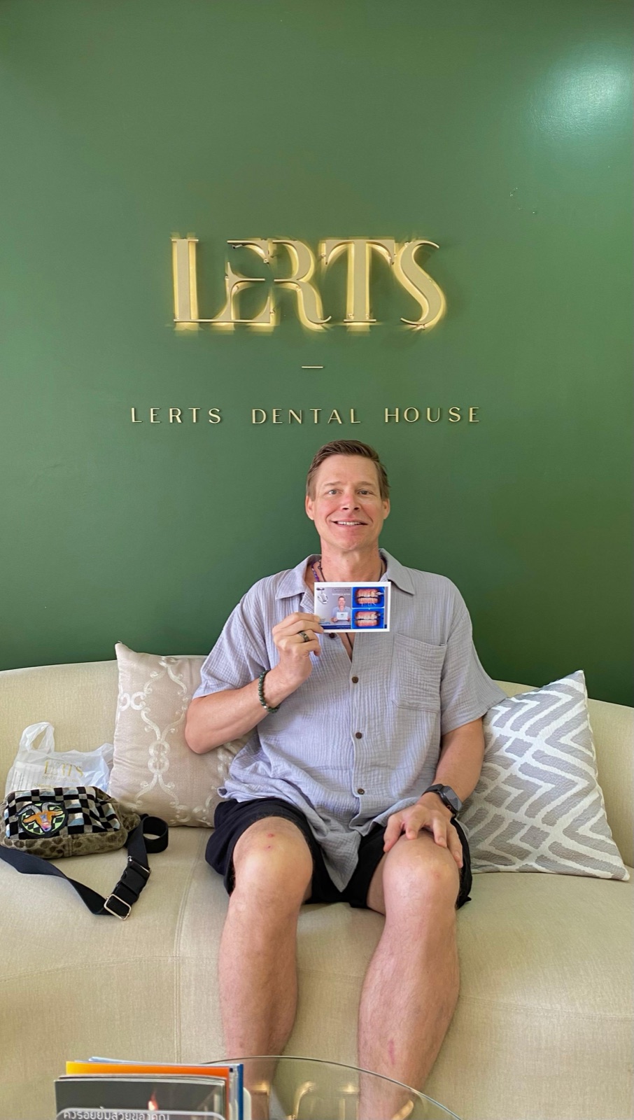 Mr. Todd at Dental Excellence by LERTs after his professional teeth whitening visit