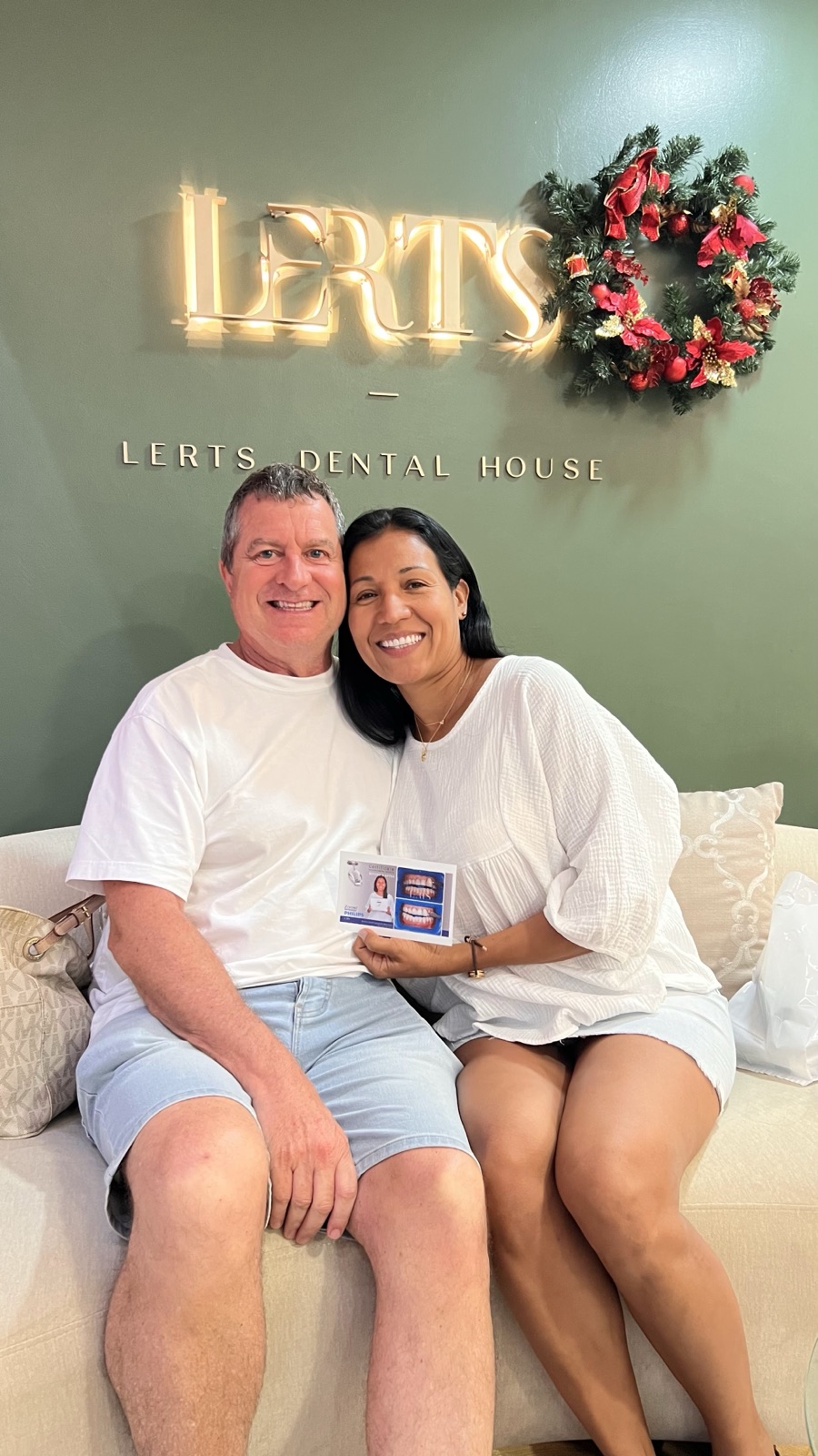 A couple at Dental Excellence by LERTs after a professional teeth whitening visit